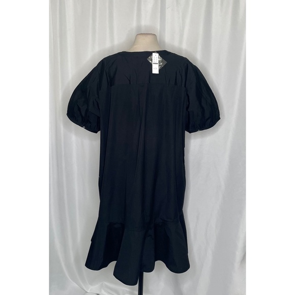 NWT!! J. CREW Delilah Dress Cotton Poplin Solid Black Mini Ruffle Preppy 3X - Picture 9 of 15
